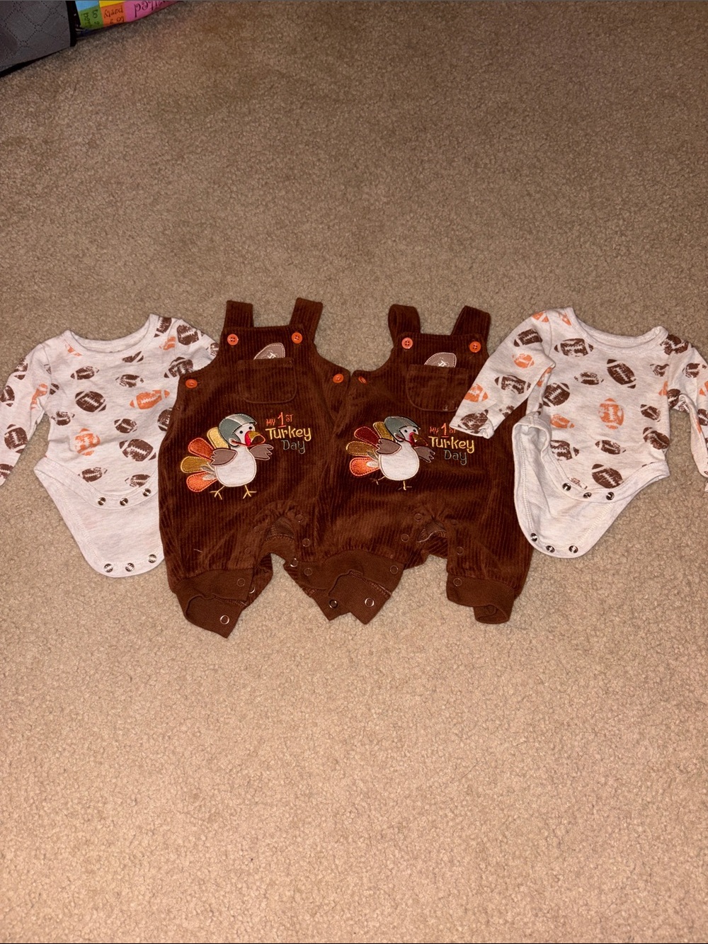 Twins 1st Thanksgiving Outfits